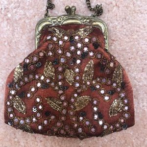 Antique pure silk coin purse